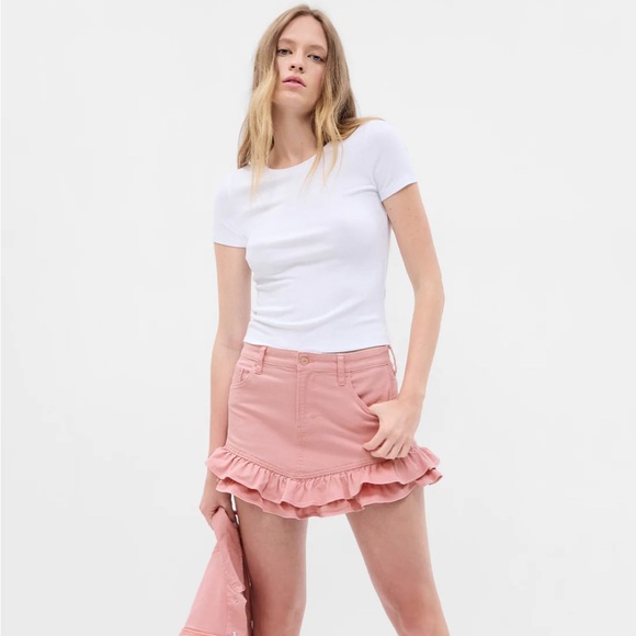 NWT- Gap X LoveShackFancy Denim Mini Skirt - size 33 and 34 - sold out online - Picture 4 of 14